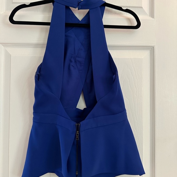 BCBG Blue XS backless top - Picture 2 of 2